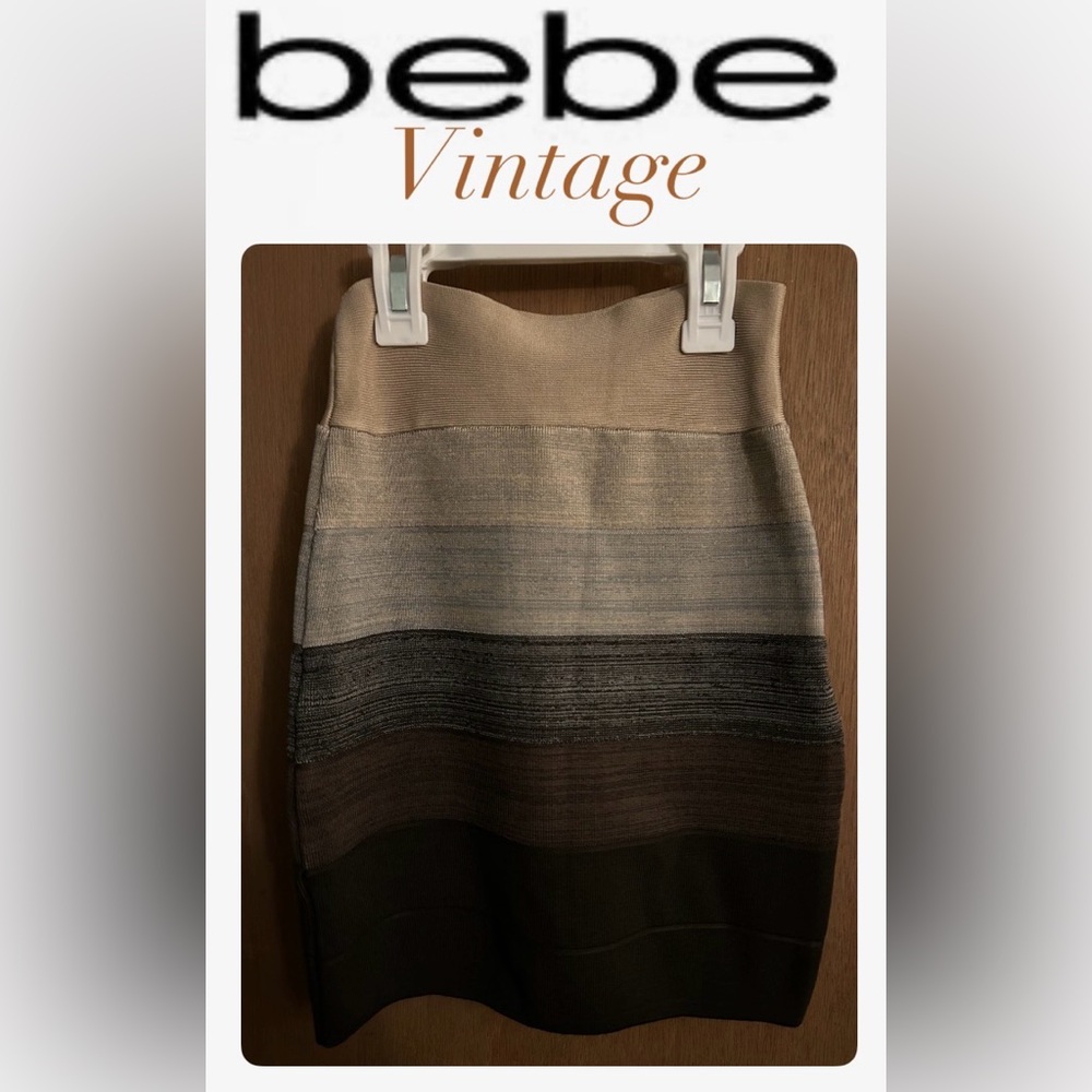 Vintage 90’s bebe Multi-Tone Stretchy Pencil Skirt
